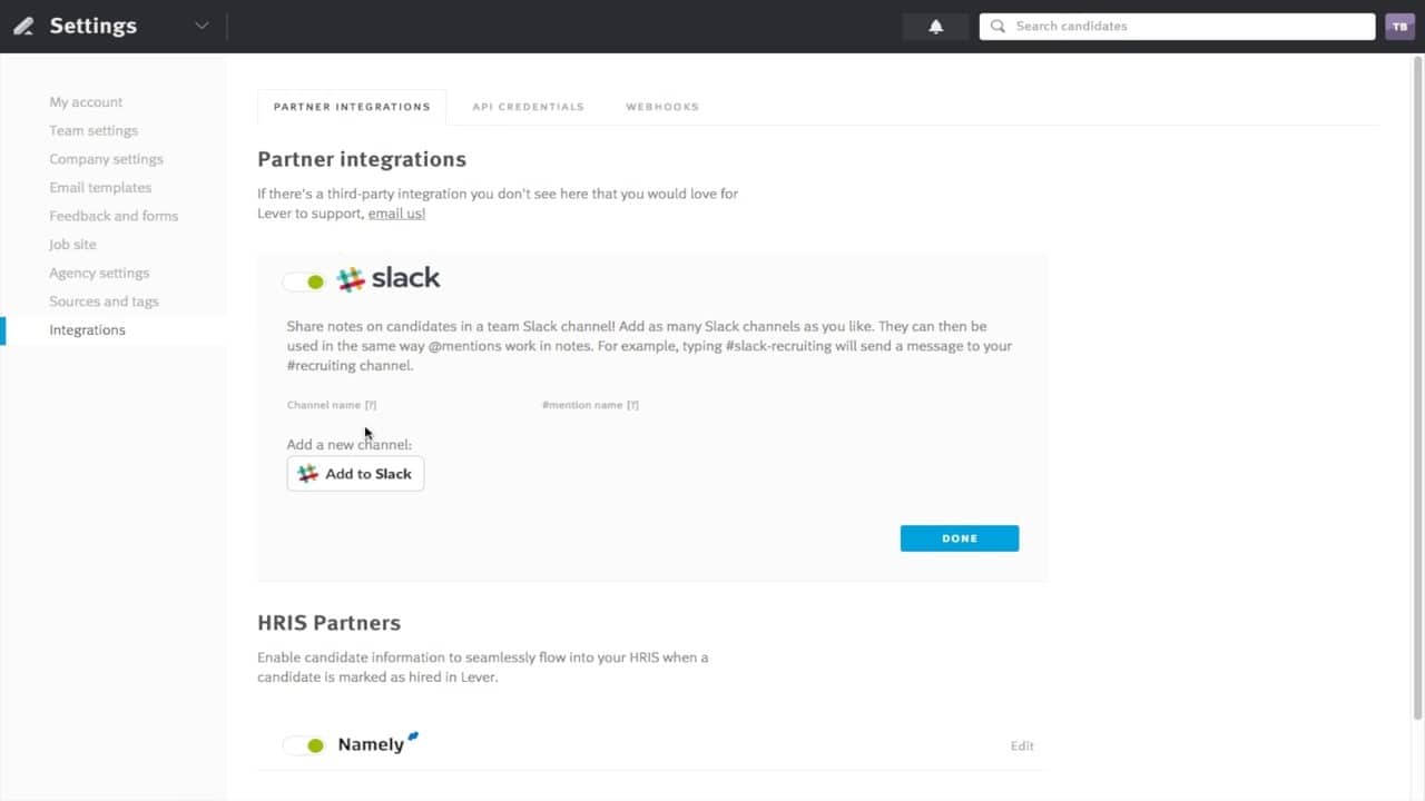 lever slack integration demo