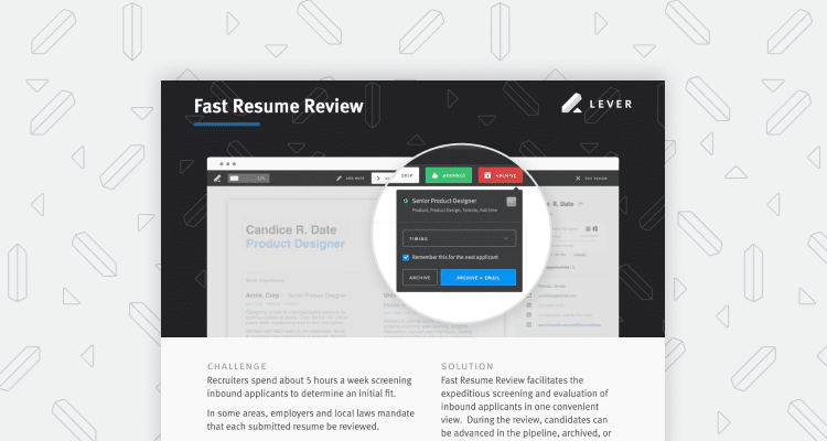 Lever's Fast Resume Review