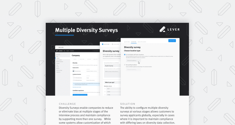 Datasheet: Multiple Diversity Surveys