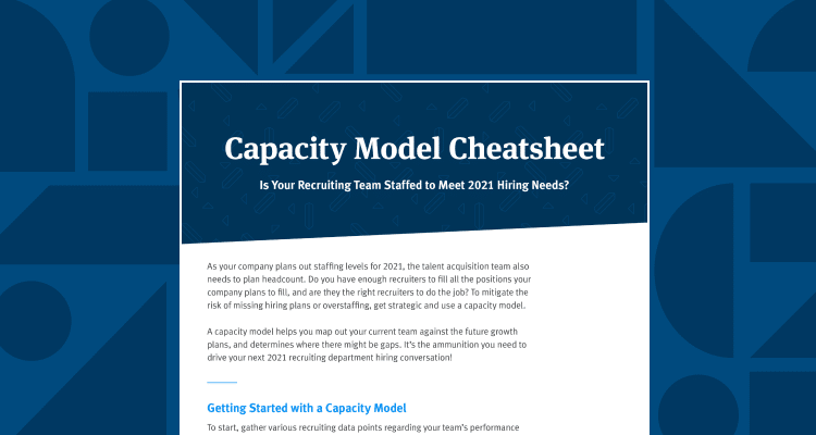 Capacity Model Cheatsheet 2021