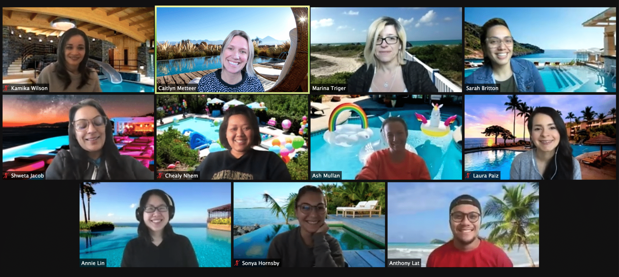 recruiting team collaborating over zoom video conferencing