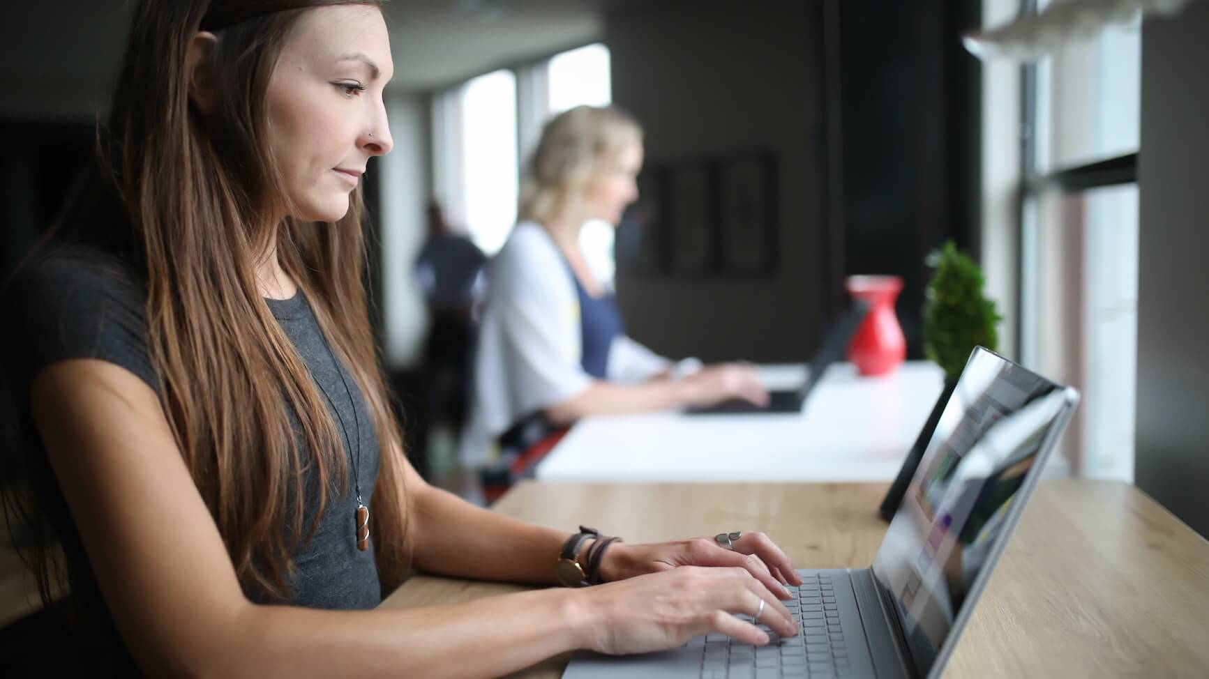 employees writing emails