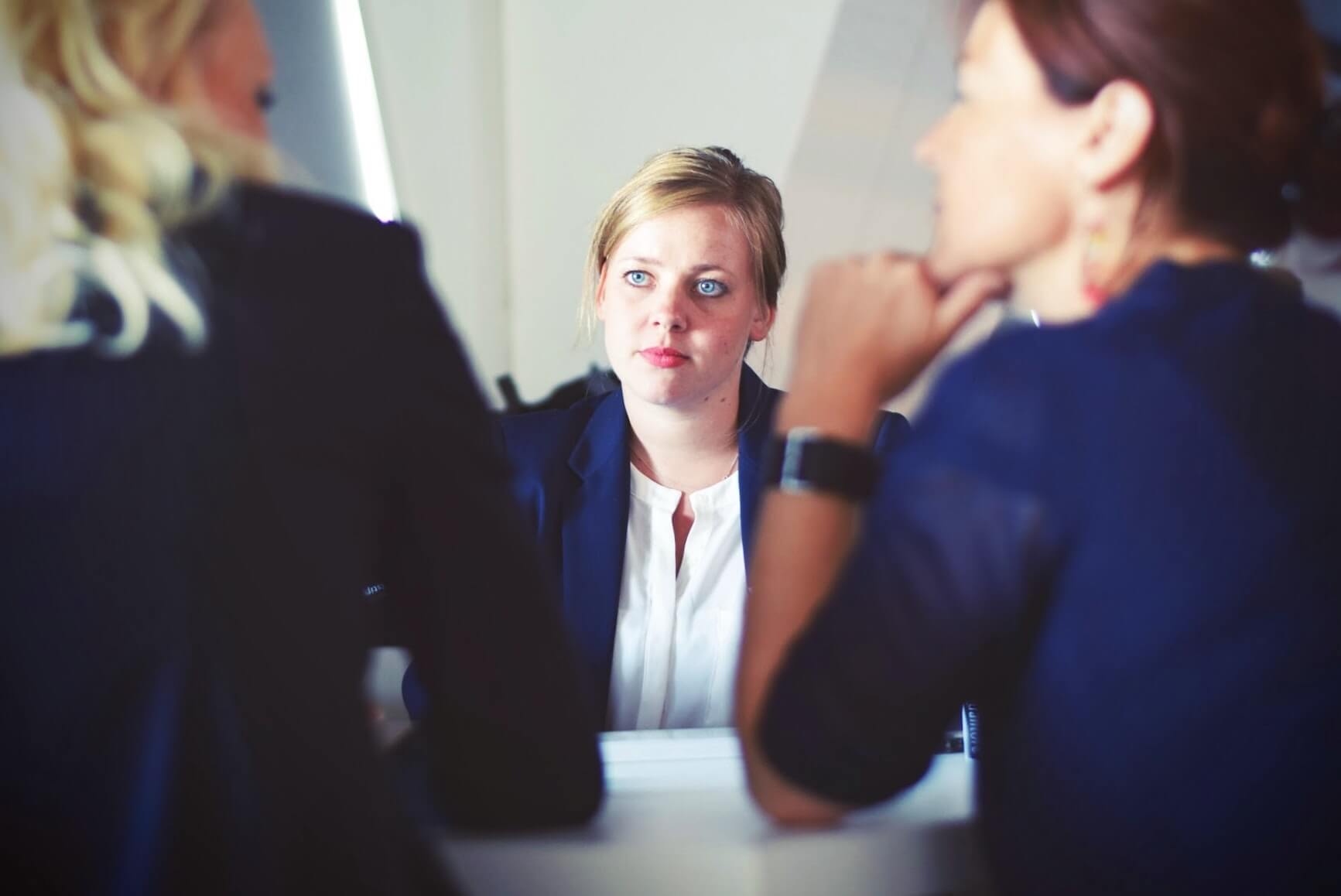 women in conference room