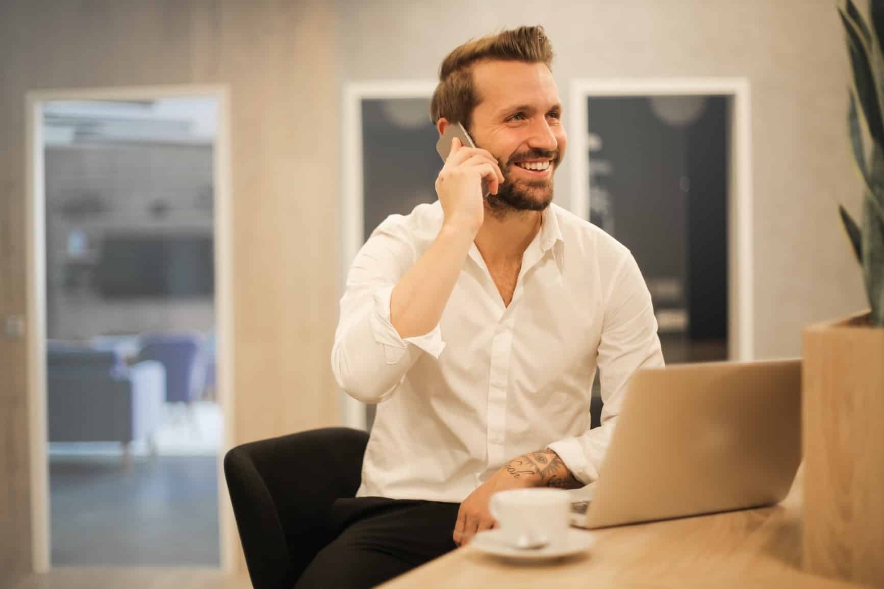 businessman in office