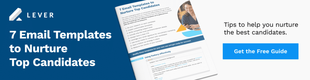 email nurture templates for hiring at scale
