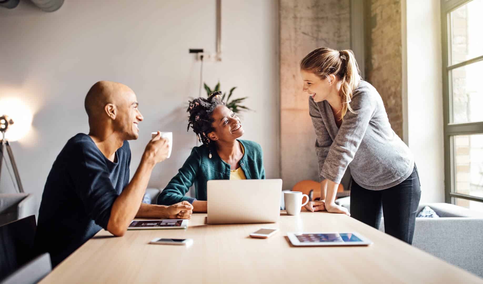 smiling business colleagues