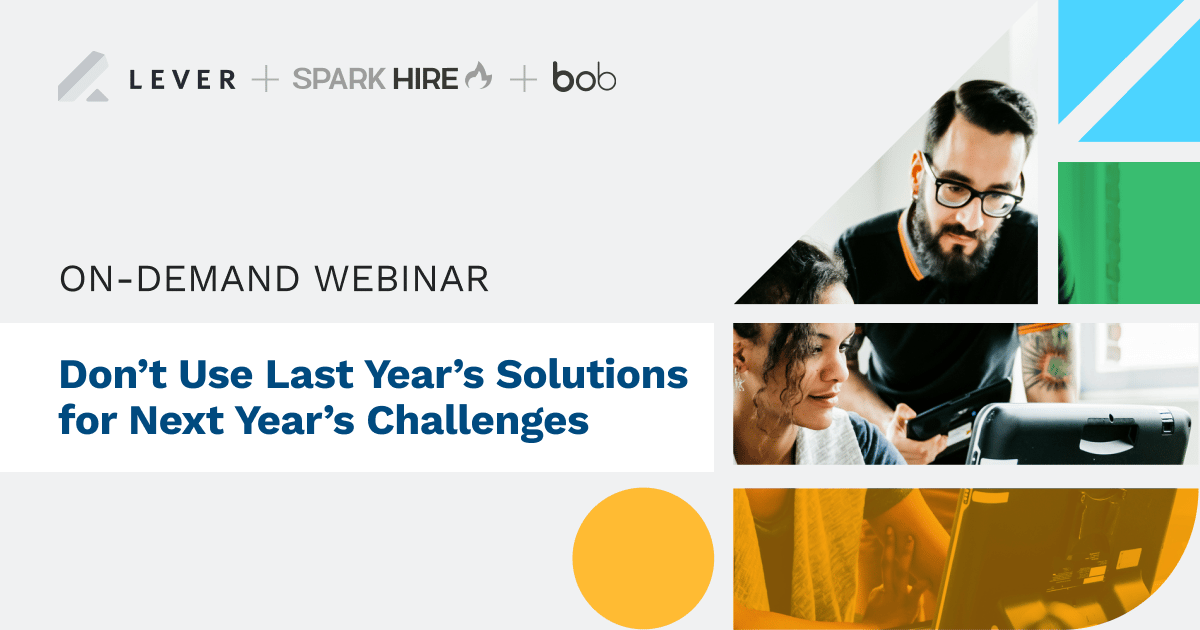 Don’t Use Last Year’s Solutions for Next Year’s Challenges