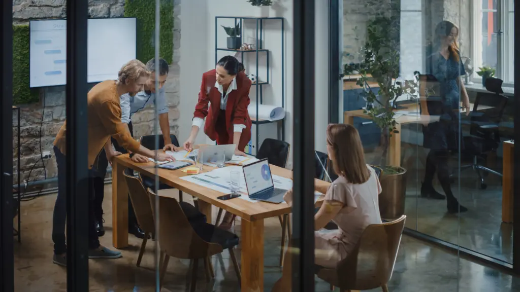 team in boardroom