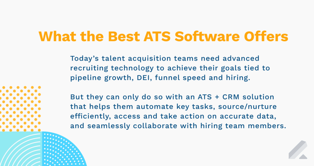 A rundown of features that the best ATS software offers (as explained above).
